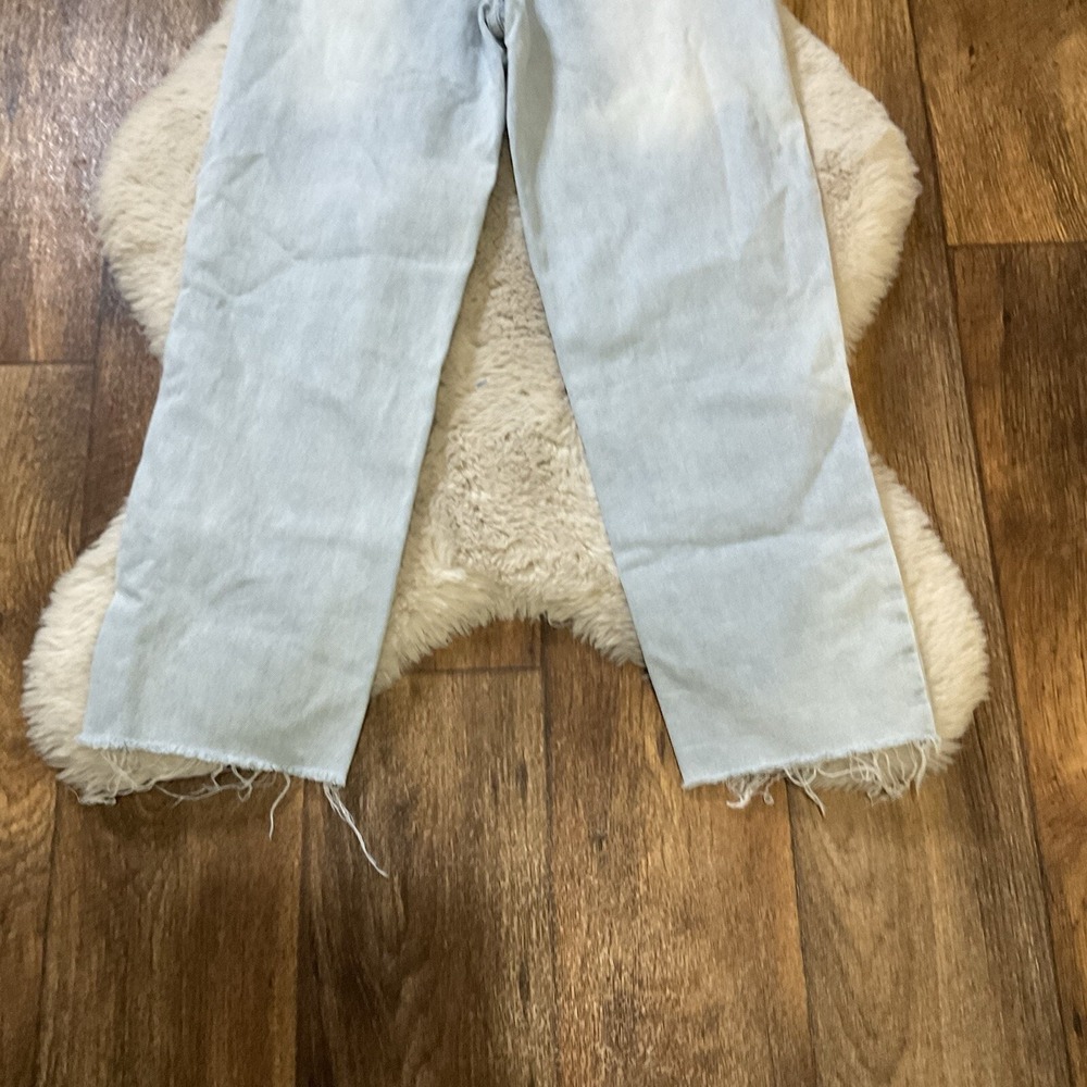 Petal & Pup Light Wash Asymmetrical Button Fly Denim Jeans Women's 0 Raw Hem‎ - Picture 9 of 10